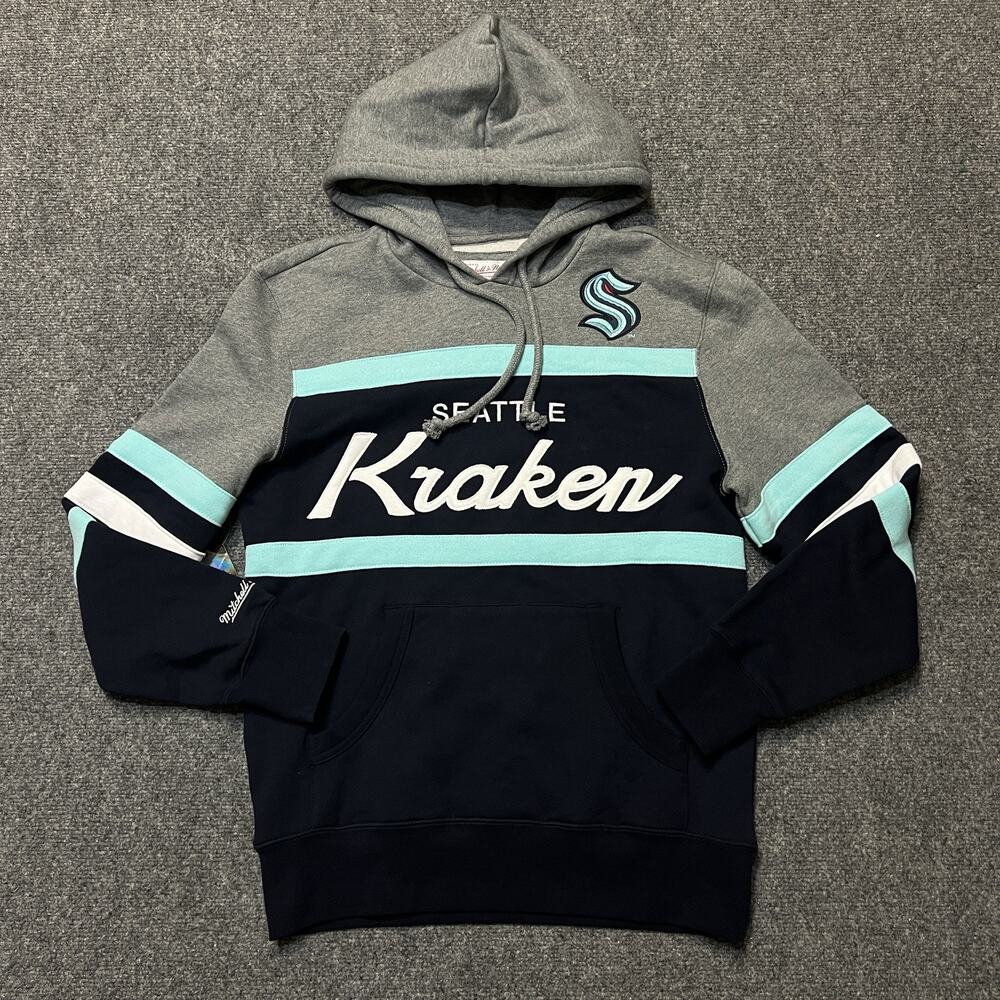 NEW Mitchell & Ness Seattle Kraken Hoodie Sweatshirt Men’s S NHL MSRP $120